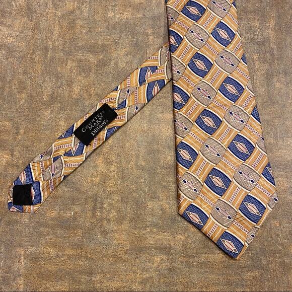 Countess Mara Diamond Pattern Silk Tie - Picture 5 of 7